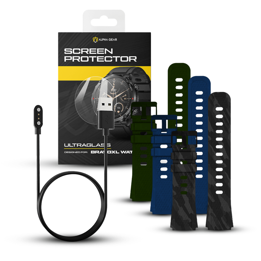 AlphaStrongUS FULL Combo for Bravo XL Watch SP 1x + Cable BRAVO 1x + Bands BRAVO 3x