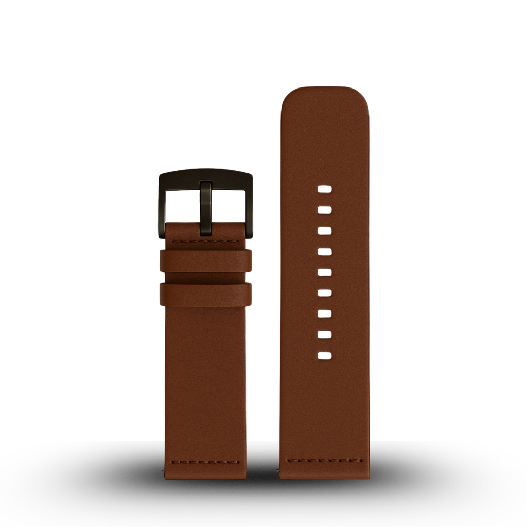 Brown Leather Band for 22mm Watch (Alpha, Commander, Echo, Bravo S2 & XL2, Raptor)