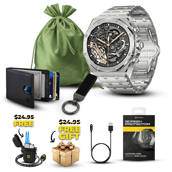 steel gear smartwatch Chief Smartwatch – Rugged Tactical Smartwatch, Long Battery Life, Bluetooth Calling, Waterproof, Silver / Father's Day Gift Package